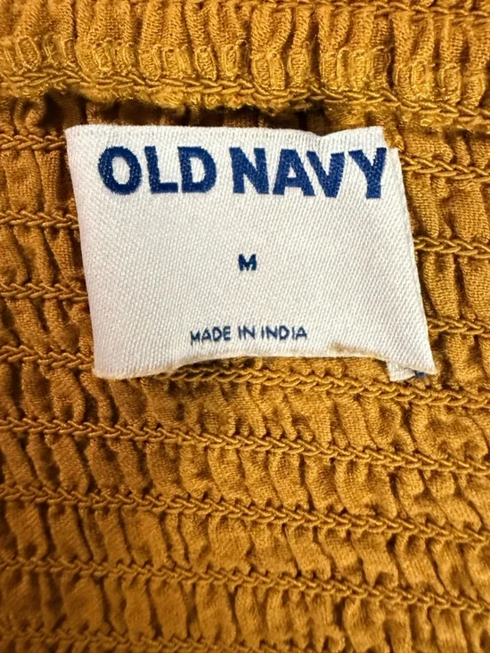 Old Navy Mustard Embroidered Peasant Top - Women’s - Picture 4 of 4